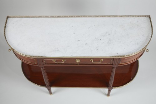 Antiquités -  Half-moon mahogany console attributed to Fidelys Schey