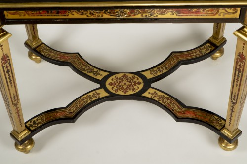 Antiquités -  Small Louis XIV period table in Boulle marquetry
