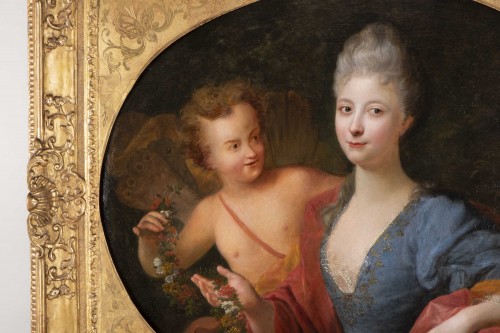 Paintings & Drawings  -  Portrait of Madame Papillon de la Ferté attributed to Henri Millot, pupil 