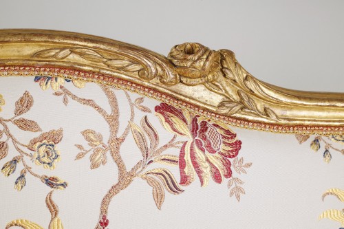Louis XV - Paire de canapés corbeille en veilleuse Attribuée à Louis Delanois
