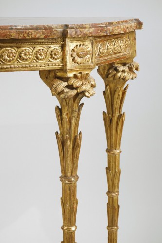 Louis XVI - Console demi-lune d'époque Louis XVI