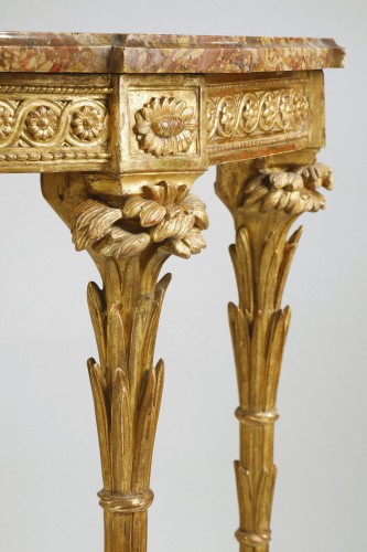 Antiquités - Half-moon console, Louis XVI period