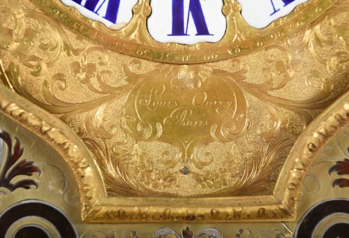 Clock doll&#039;s head Louis XIV Box Attr. to BOULLE and movement signed OURRY - Louis XIV