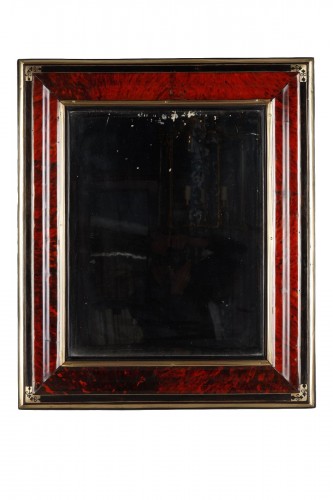 Red tortoiseshell mirror, late 17th century