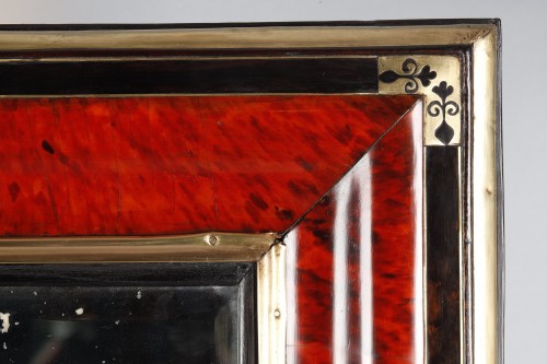 17th century - Red tortoiseshell mirror, late 17th century