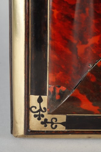 Antiquités - Red tortoiseshell mirror, late 17th century