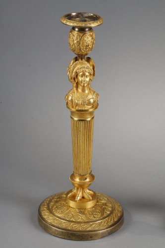 Lighting  - Pair of so-called &quot;wonderful&quot; candlesticks, Attributed to Claude Galle (175