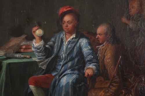 XVIIIe siècle - Cagliostro faisant apparaître un Homoncule, de Pierre Alexandre Wille