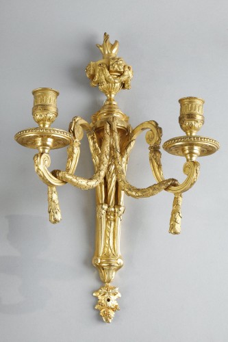 18th century - Pair Of Transition Sconces