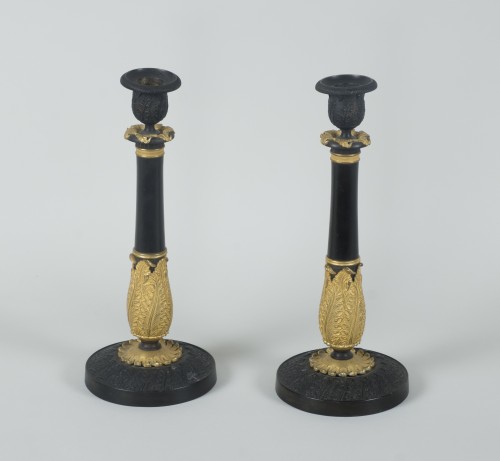 19th century - Pair Of Restoration Period Candlesticks