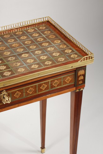 Furniture  - A Rare Living Room Table With Mechanism, Sliding Tray In Boudin Stamped Mar