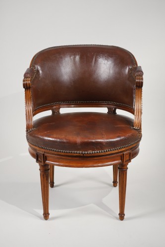 Seating  - Large Swivel Office Armchair, Louis XVI Period