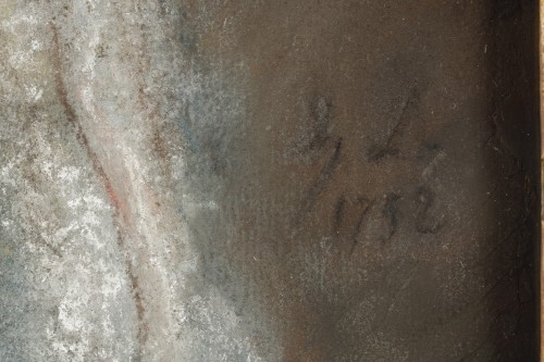 XVIIIe siècle - Pastel représentant un jeune homme signé François-Hubert Drouais (1727-1775)