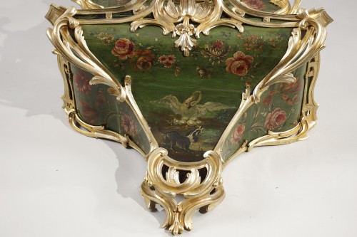 Louis XV - Large Louis XV Cartel In Martin Varnish