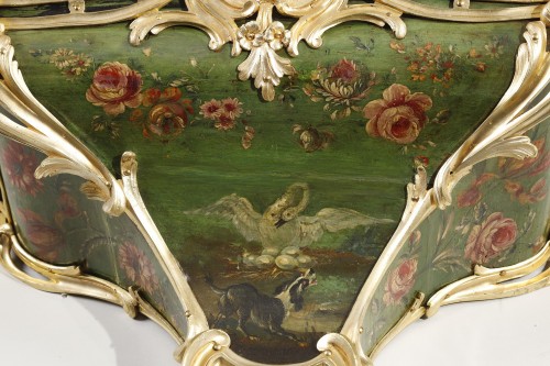 Antiquités - Large Louis XV Cartel In Martin Varnish