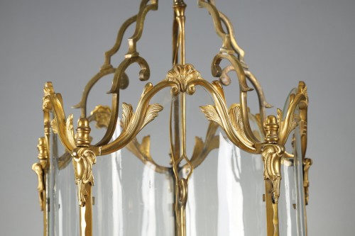 XIXe siècle - Lanterne en bronze doré fin du XIXe siècle