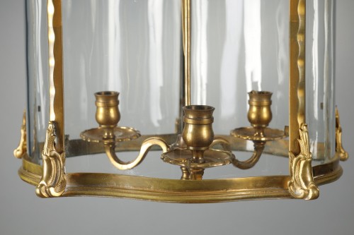 Napoléon III - A late 19th century gilded bronze Lantern