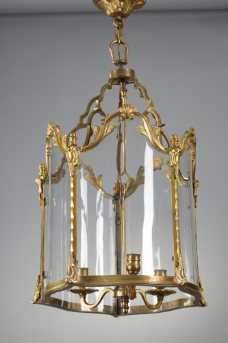 Antiquités - A late 19th century gilded bronze Lantern