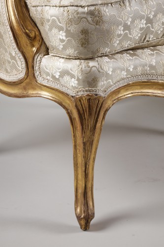 Paire de bergères d'époque Louis XV estampillée de Pothier - Louis XV