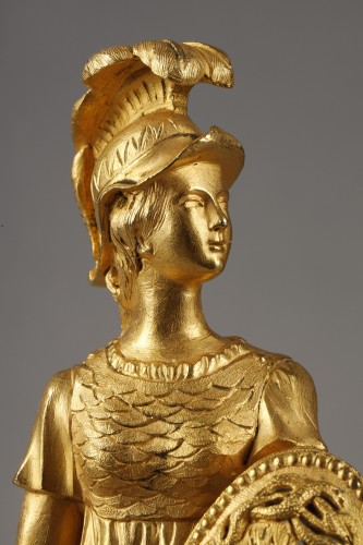 19th century - Pair of Minerva and Venus in gilt bronze