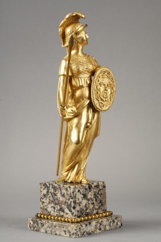 Minerve et Vénus, paire de sculptures  en bronze doré - 