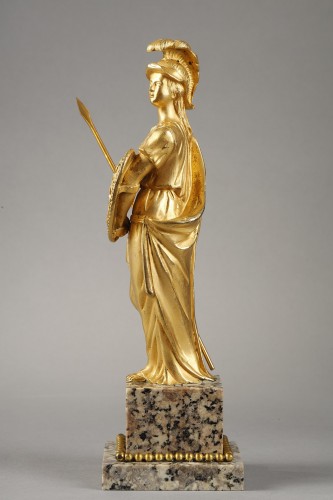 Antiquités - Minerve et Vénus, paire de sculptures  en bronze doré
