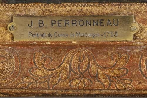 XVIIIe siècle - Portrait d'un Comte signé et daté Perroneau pxt 1753