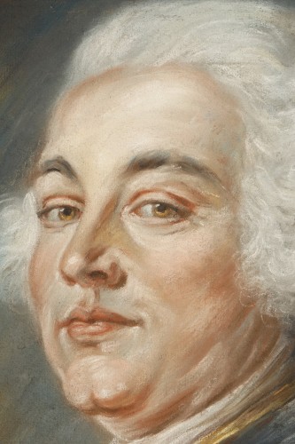 Antiquités - Portrait d'un Comte signé et daté Perroneau pxt 1753