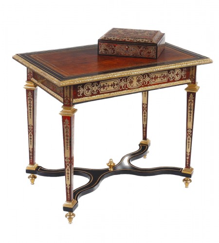 Petite table d'époque Louis XIV en marqueterie Boulle