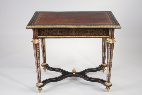 Louis XIV - Petite table d'époque Louis XIV en marqueterie Boulle