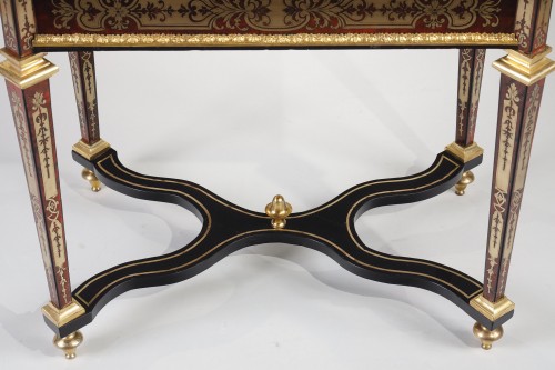 Antiquités - Petite table d'époque Louis XIV en marqueterie Boulle