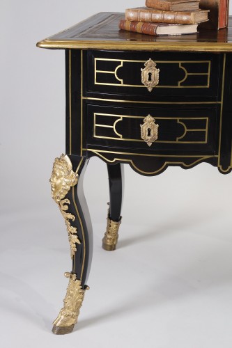 Regency period desk in ebony - Furniture Style French Regence