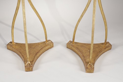 Objet de décoration Colonne Piédestal - Grande paire de sellettes italiennes