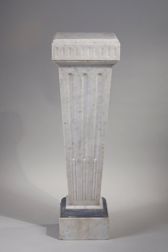 19th century - White Carrara marble sheath column