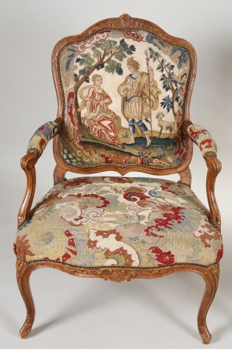 Suite de quatre fauteuils à la Reine Estampillés de Bauve - Louis XV