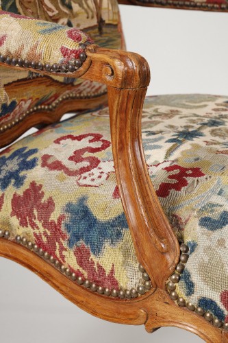 Louis XV - Suite de quatre fauteuils à la Reine Estampillés de Bauve
