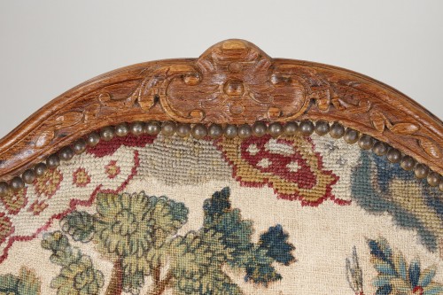 Antiquités - Suite de quatre fauteuils à la Reine Estampillés de Bauve