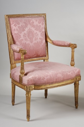 Paire de fauteuils cabriolets attribués à Georges Jacob - Sièges Style Louis XVI