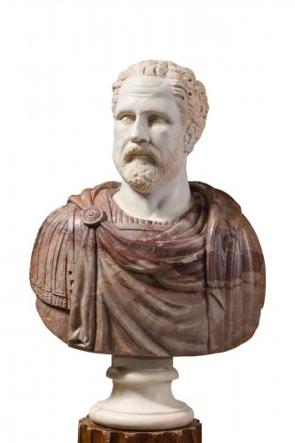 Presumed bust of Demosthenes, ancient head from the 2nd-3rd century AD