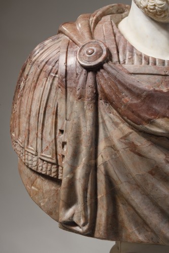 Sculpture Sculpture en Marbre - Buste présumé de Démosthène, tête antique du II-IIIe ap J-C