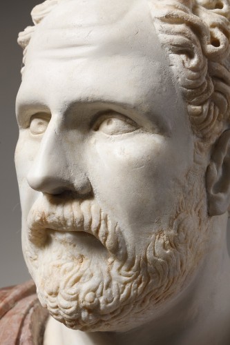 Presumed bust of Demosthenes, ancient head from the 2nd-3rd century AD - 