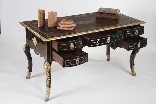 French Regence - Regency Period Ebony Desk 