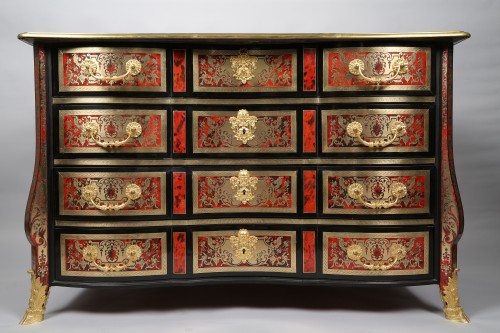 Pair of chests of drawers in Boulle marquetry - Furniture Style Louis XIV