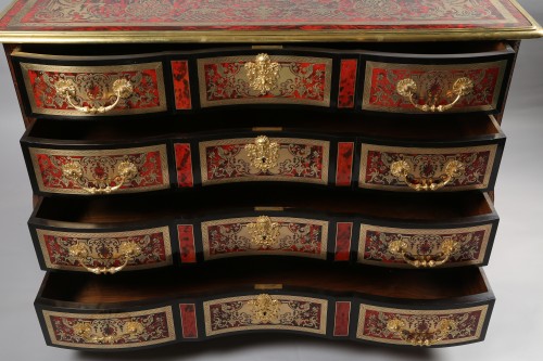 Antiquités - Pair of chests of drawers in Boulle marquetry