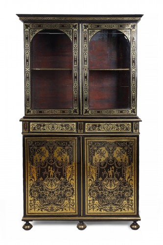 Bibliothèque en marqueterie « Boulle », attribuée à André Charles Boulle