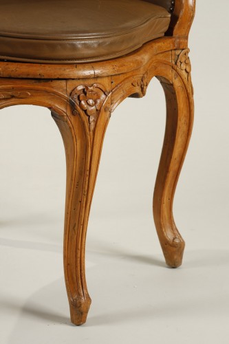 Louis XV period desk armchair stamped Forget - Seating Style Louis XV