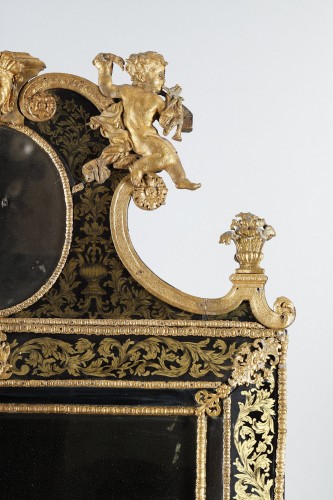Miroir Suédois du XVIIIe siècle attribué à Burchardt Precht - Galerie Gilles Linossier