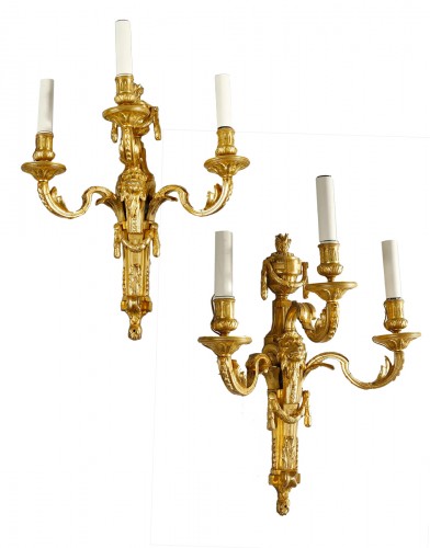 Large Pair Of Transition Period Sconces