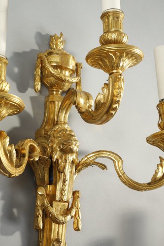 Lighting  - Large Pair Of Transition Period Sconces