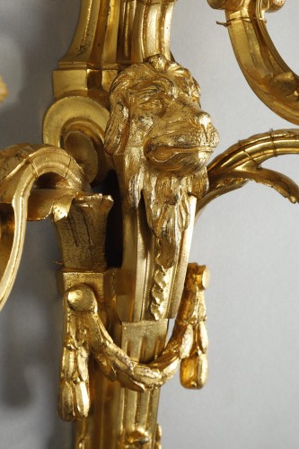 18th century - Large Pair Of Transition Period Sconces